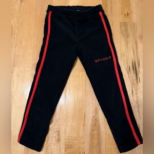 Spyder Kids Black Fleece / Base Layer Pants  (xs or 5T-6T)
